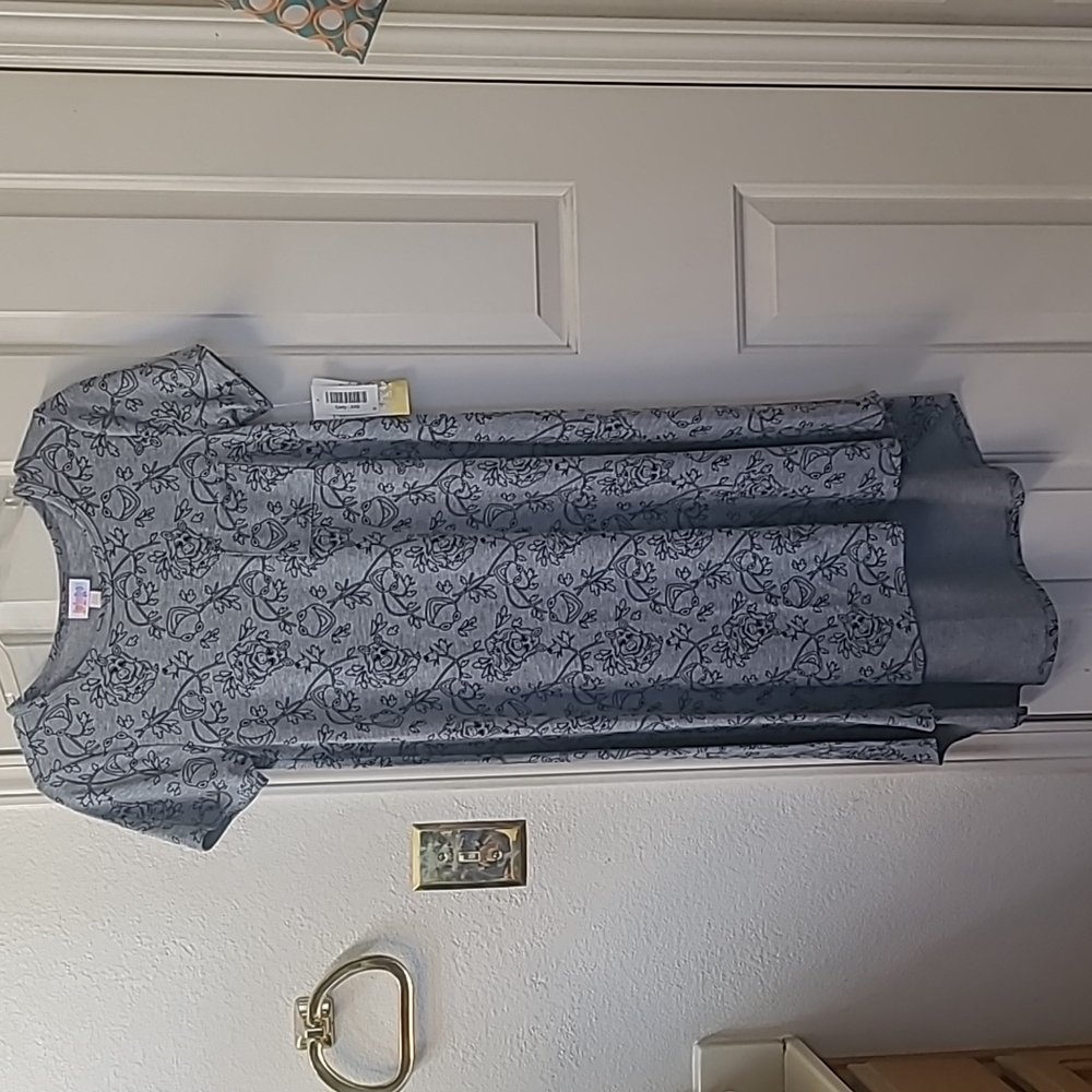 LulaRoe Carly Dress with Kermit & Miss Piggy sz XXS, NWT.